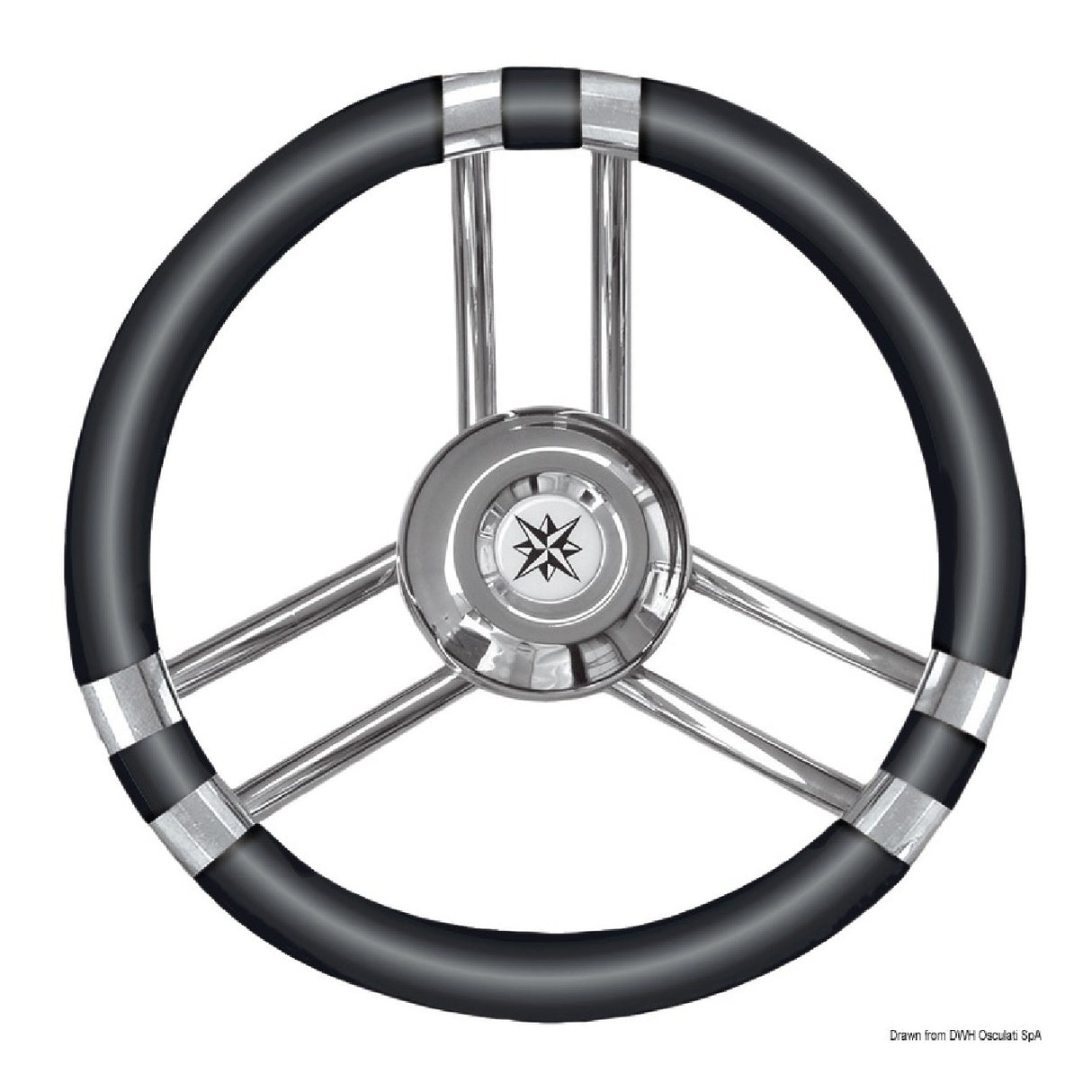 Osculati Volante C con razze in Acciaio Inox 350 mm 45.137.01