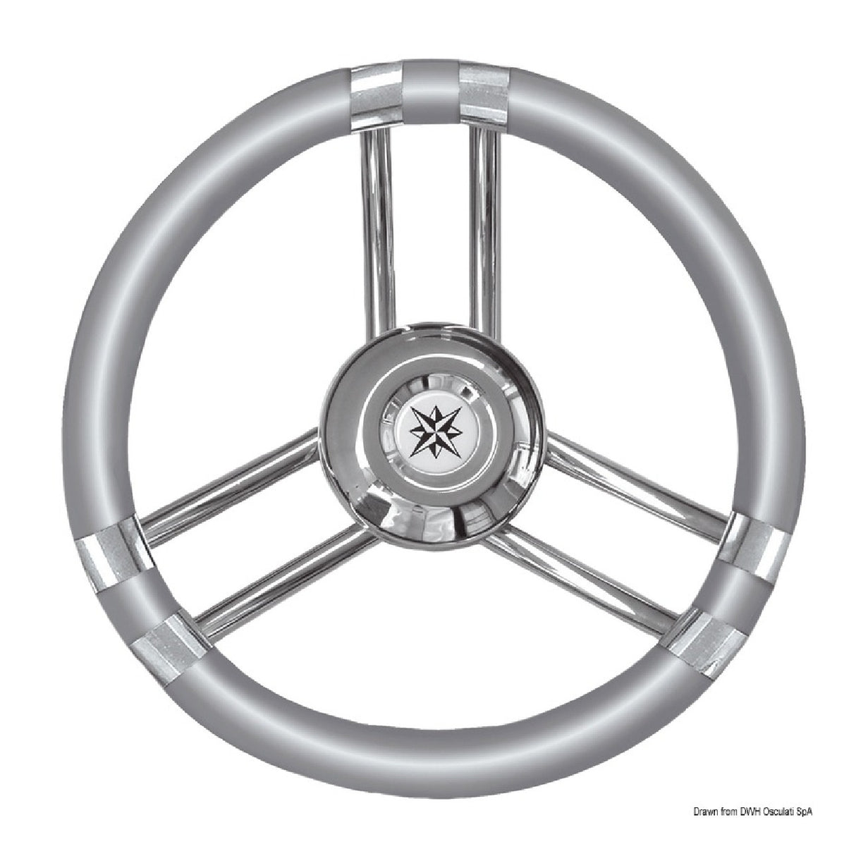 Osculati Steering Wheel C with Stainless Steel Spokes 350 mm 45.137.01