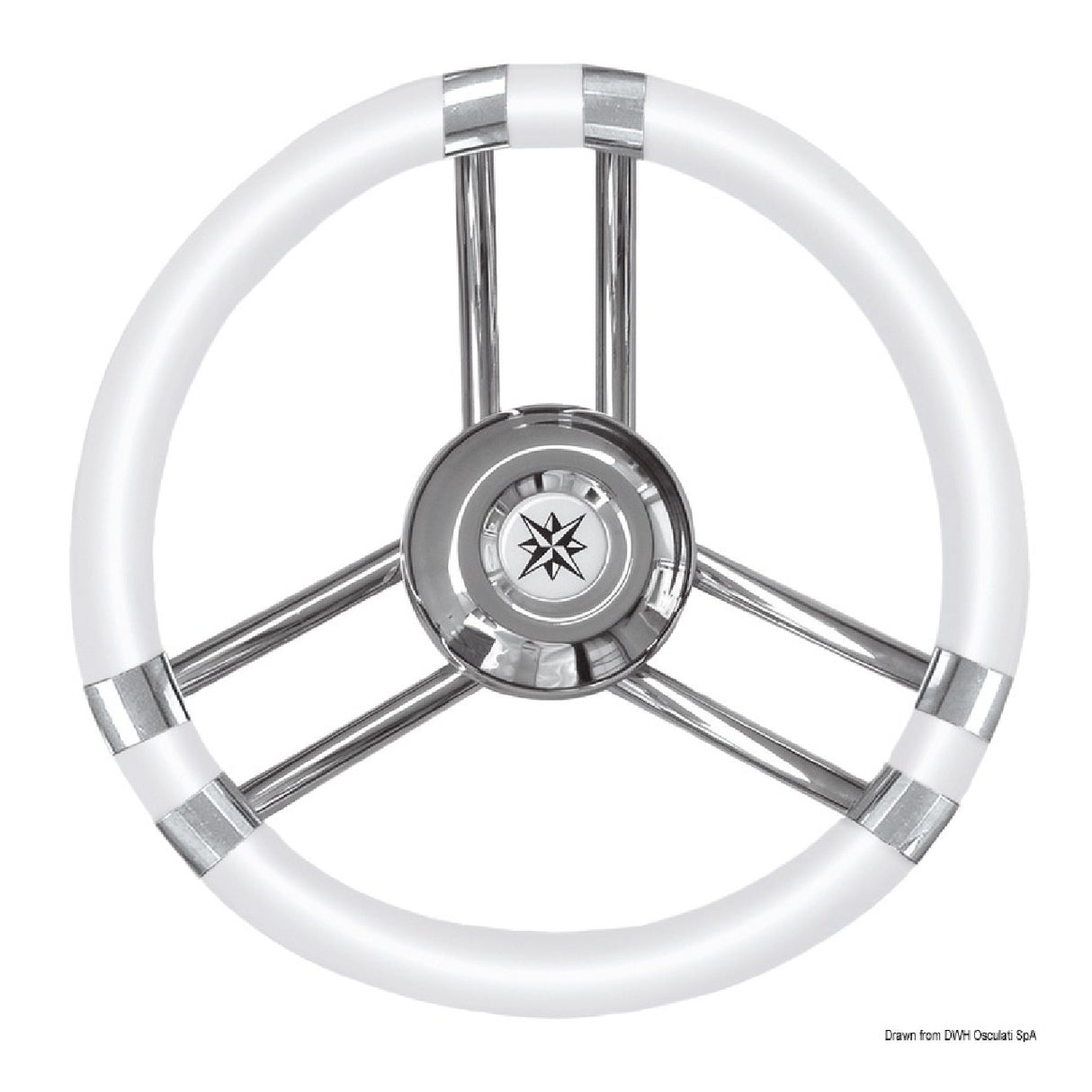 Osculati Volante C con razze in Acciaio Inox 350 mm 45.137.01