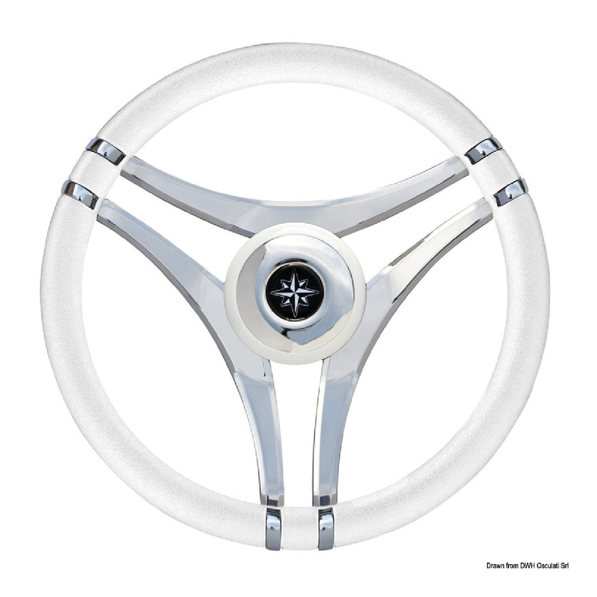 Osculati Volante Impact con razze in acciaio inox 350 mm 45.141.01