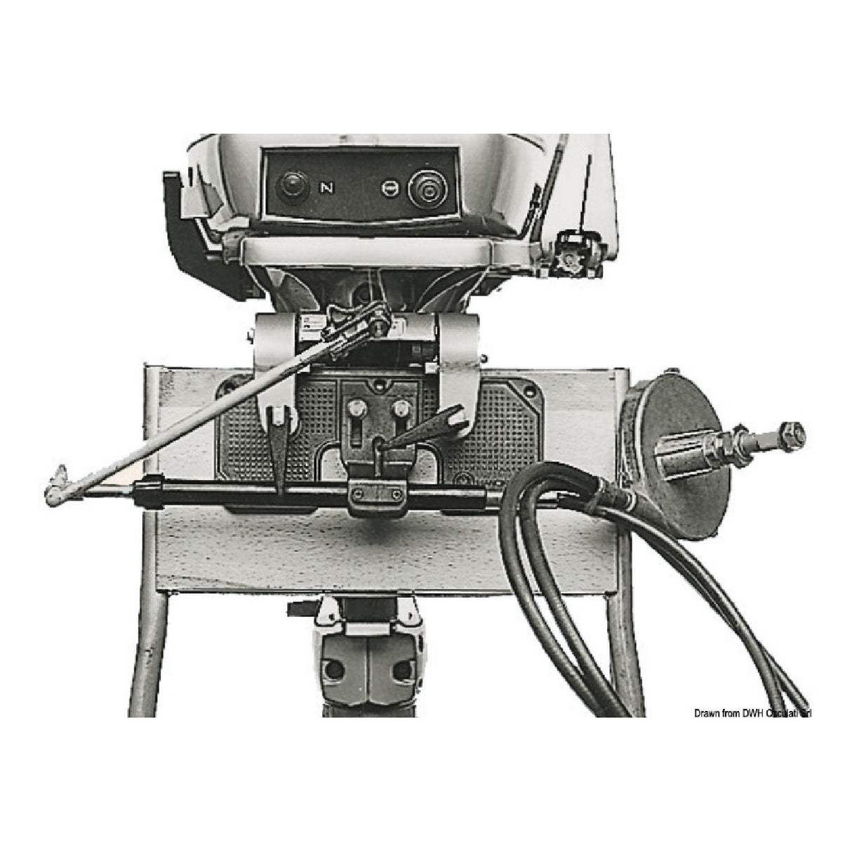 Dispositivo Osculati para la instalación de sistemas de dirección de un solo cable 45.147.00