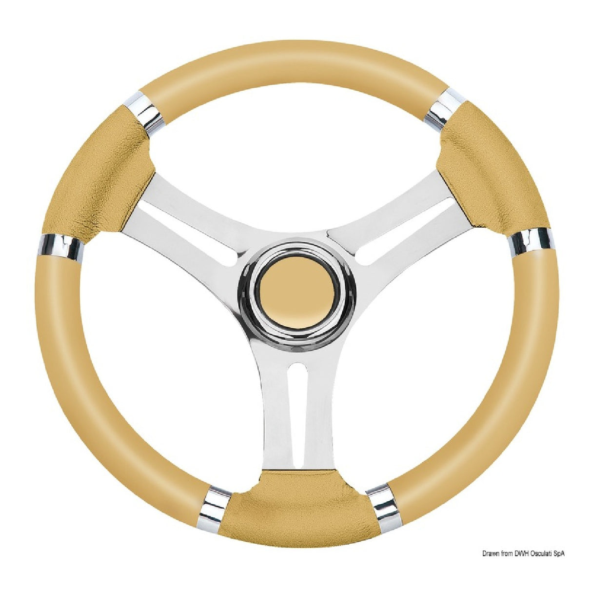 Volante Osculati B con radios de acero inoxidable 350 mm 45.136.02
