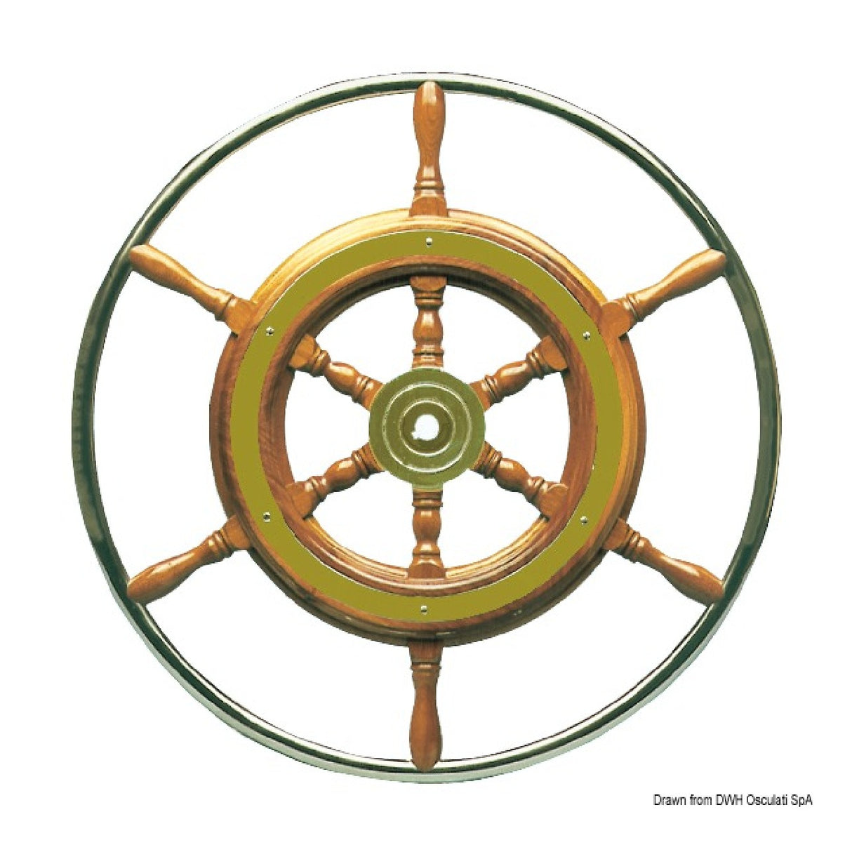 Osculati Ruote timone classiche con cerchio esterno in acciaio inox 45.161.42