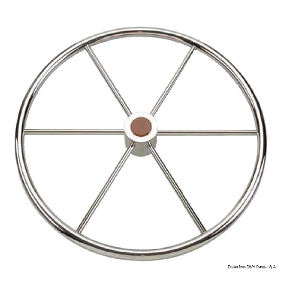 Osculati Timone in Acciaio Inox lucidato a specchio 5 Razze 45.164.60