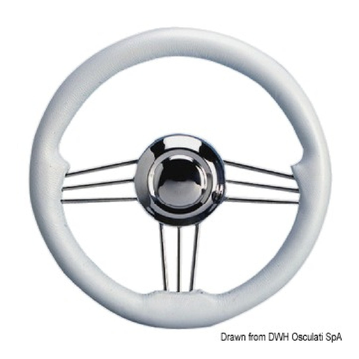 Osculati Volante con struttura in Acciaio Inox lucidato a specchio 350 mm 45.152.01