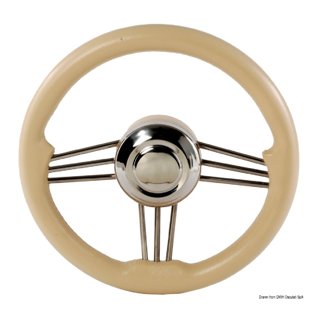 Osculati Volante con struttura in Acciaio Inox lucidato a specchio 350 mm 45.152.01