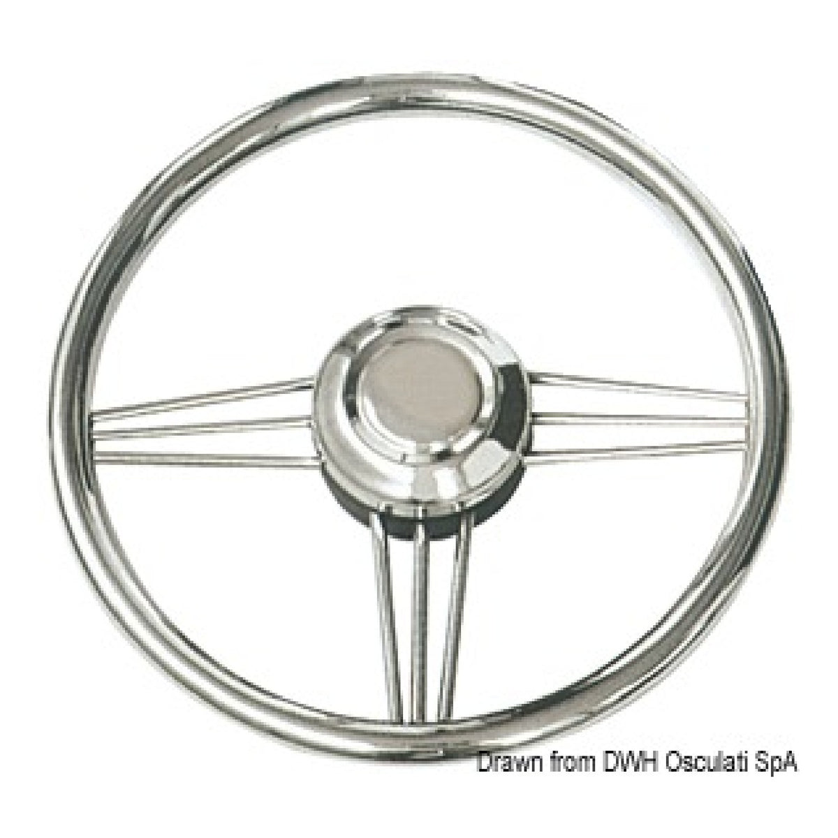 Osculati Volante con struttura in Acciaio Inox lucidato a specchio 350 mm 45.152.01