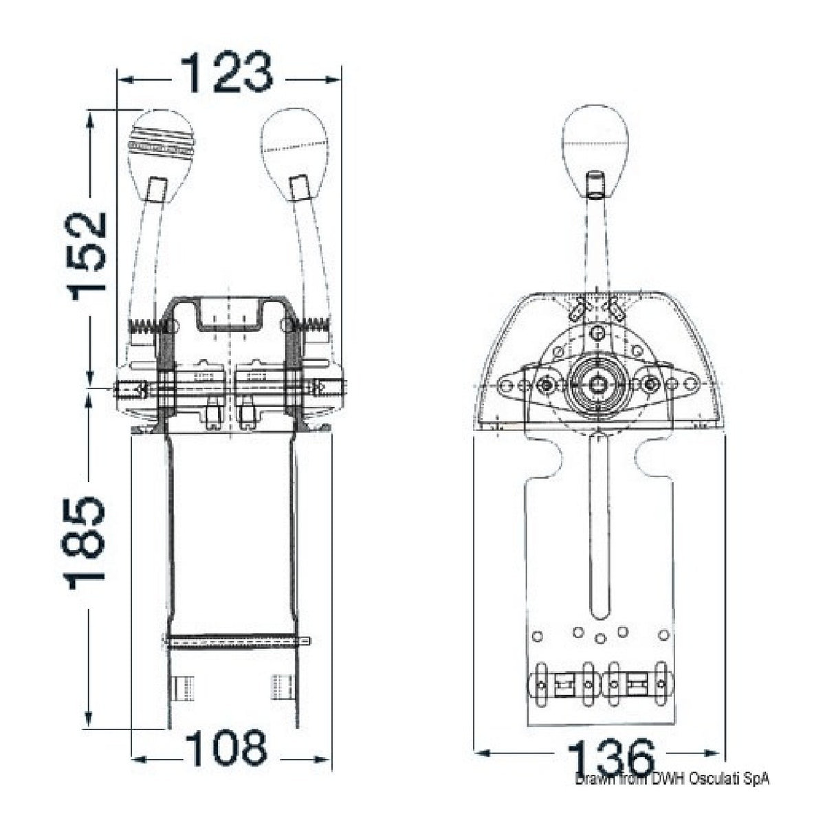 Osculati Steuerbox zur Steuerung eines Motors 45.340.02