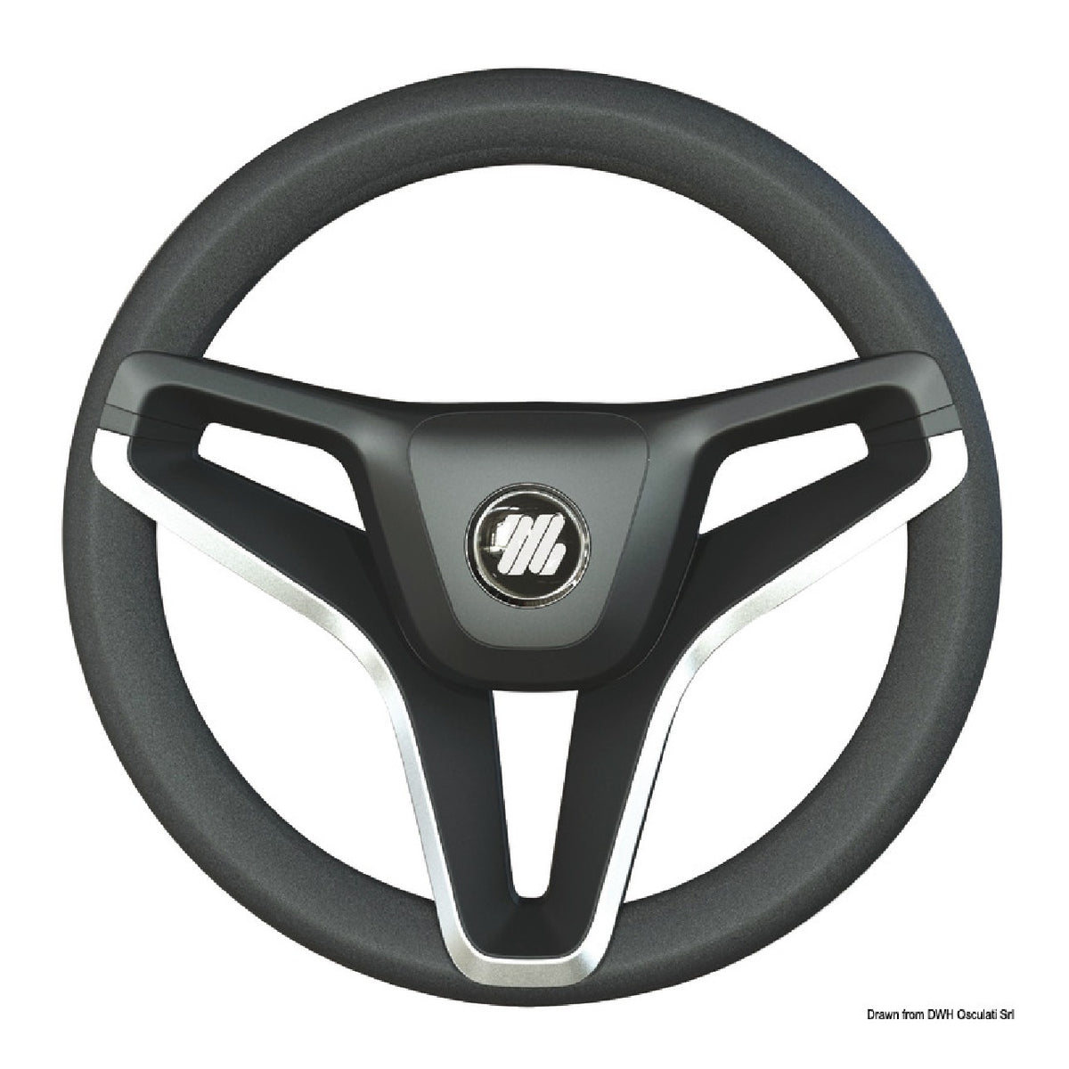 Ultraflex Volante Portofino nero 350 mm con razze