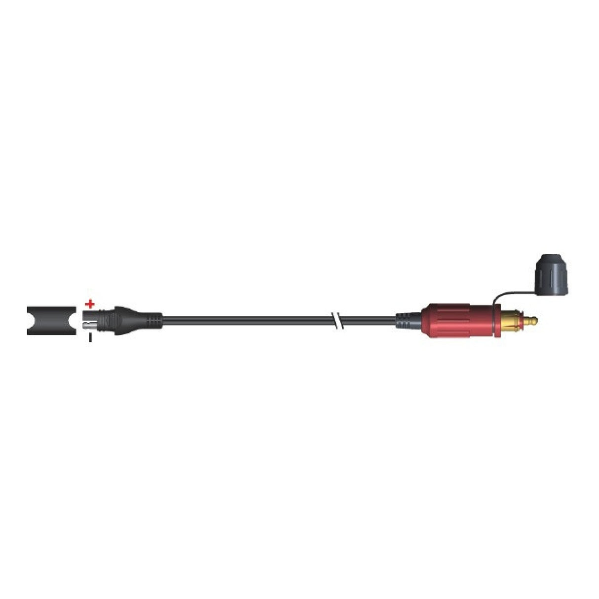 Tecmate DIN-Steckdose (gerade) für BMW/Triumph, 120 cm lang