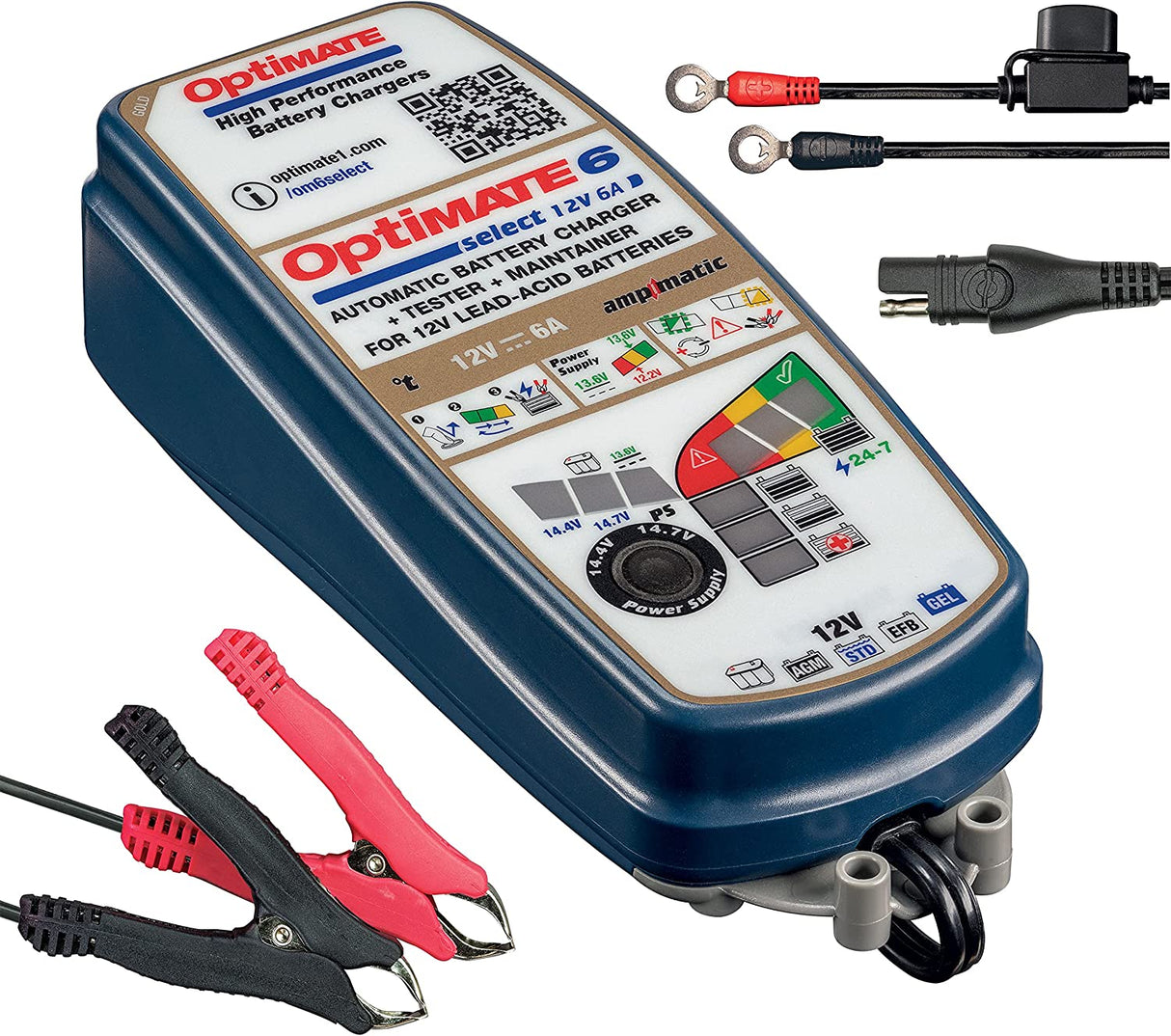 Tecmate Optimate 6 Select Motorrad- und Autobatterieladegerät