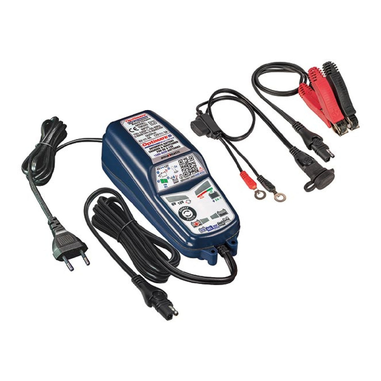 Cargador de baterÃa para motocicleta y scooter Tecmate OPTIMATE 5 Ampmatic de 6 a 12 voltios