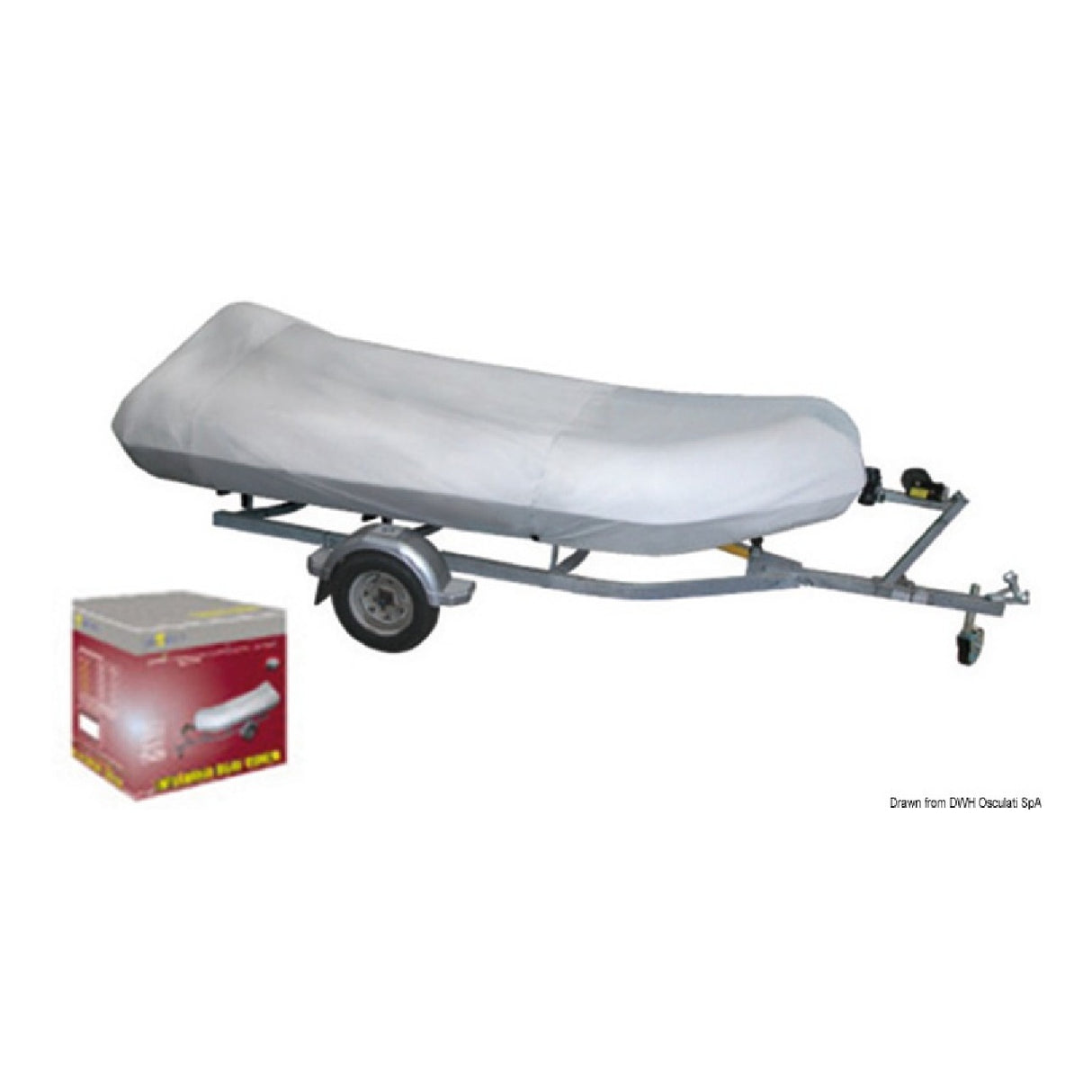 Oceansouth Grey Inflatable Boat Cover