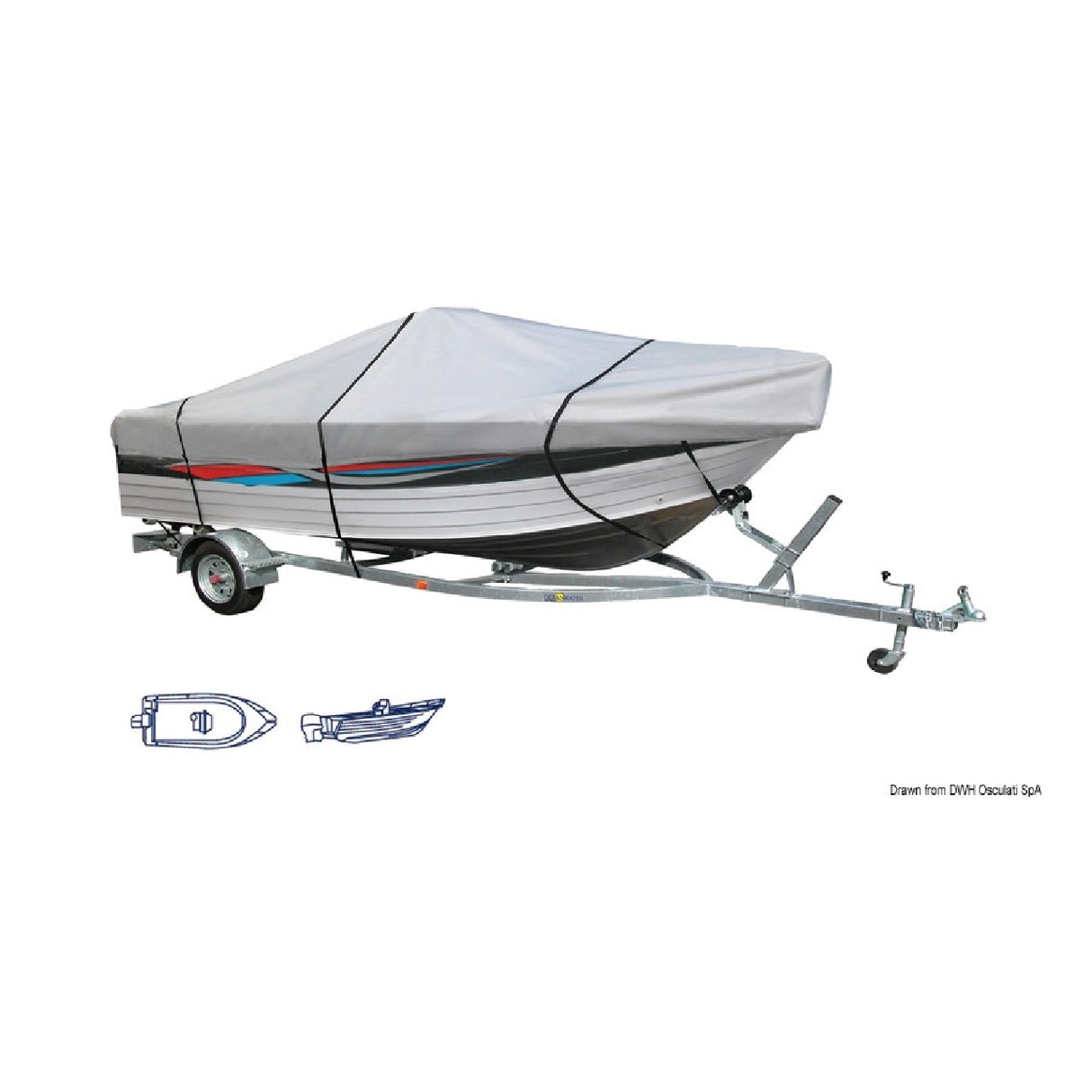 Oceansouth Tailored Center Console Cover for Open Hulls with Center Console