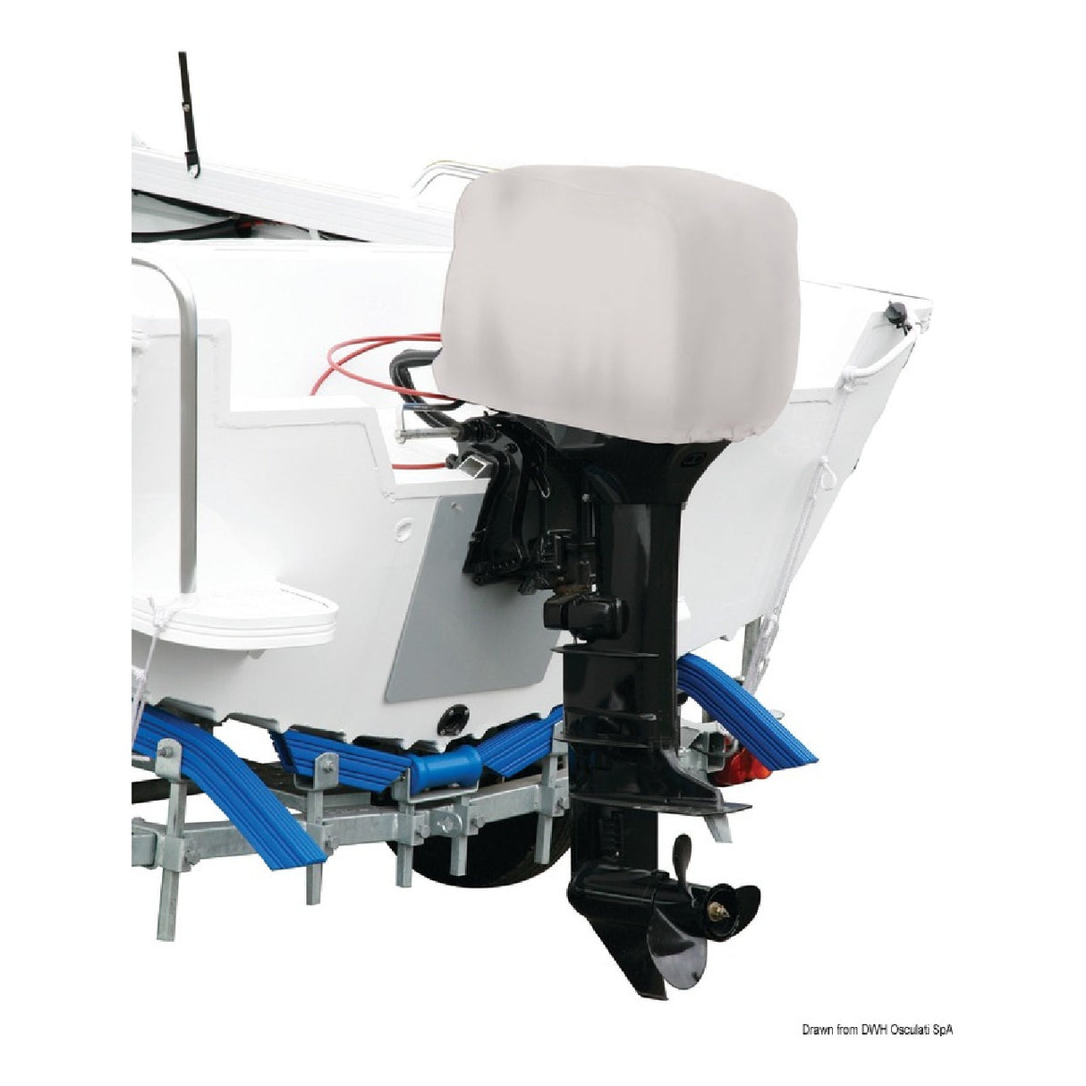 Oceansouth Top Quality 2/4 Stroke Outboard Motor Cover - Grey Motor Head