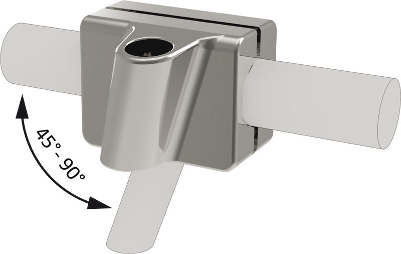 Bases de acero inoxidable Osculati DX-SX para montaje en púlpito, sistema Mickey 46.825.10