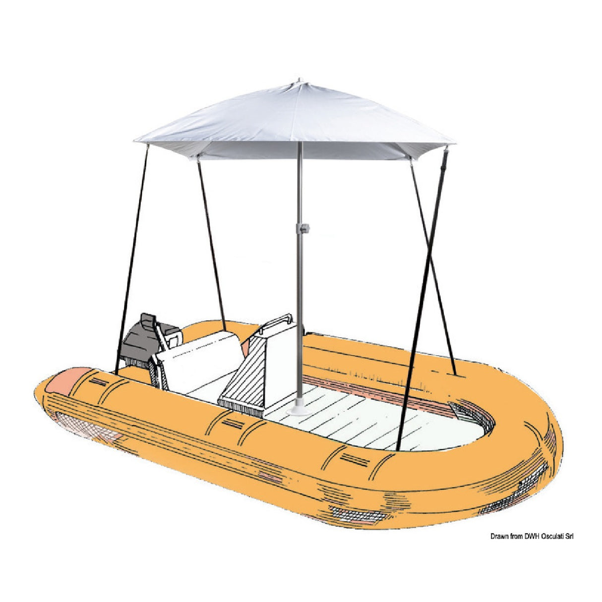 Sombrilla plegable Osculati para barcos 46.891.01