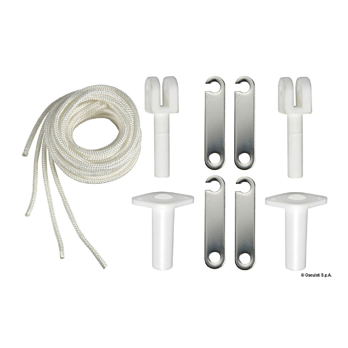 Toldo plegable Osculati de 3 arcos, tubos de 22 mm, blanco 46.909.40