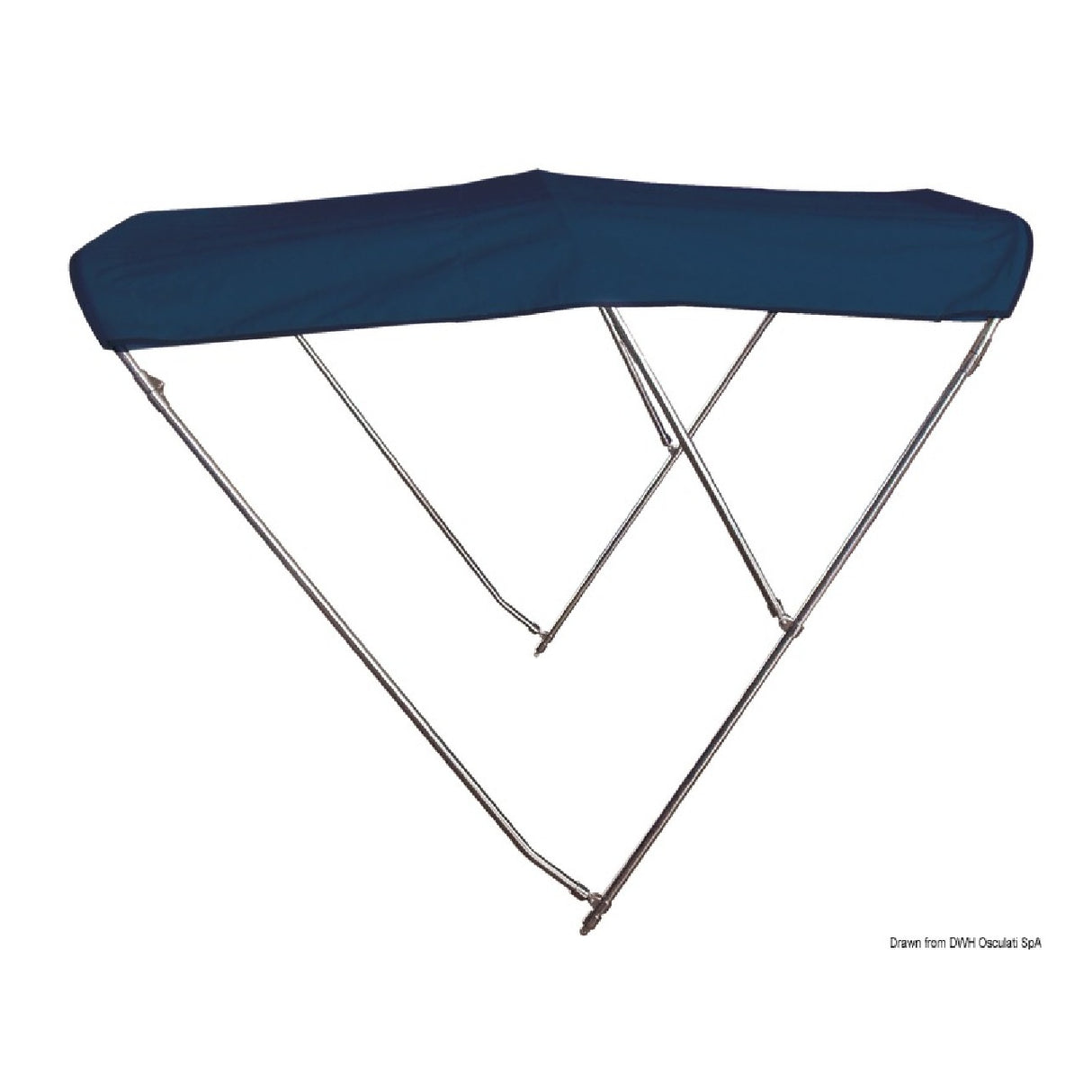 Toldo Osculati de 3 arcos en acero inoxidable Alto Blu 46.920.12
