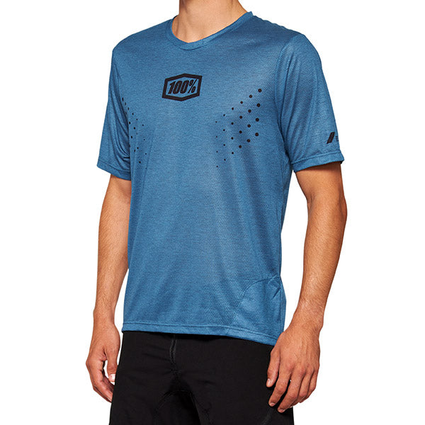 100 % Airmatic Mesh Kurzarmtrikot Blau - Größe
