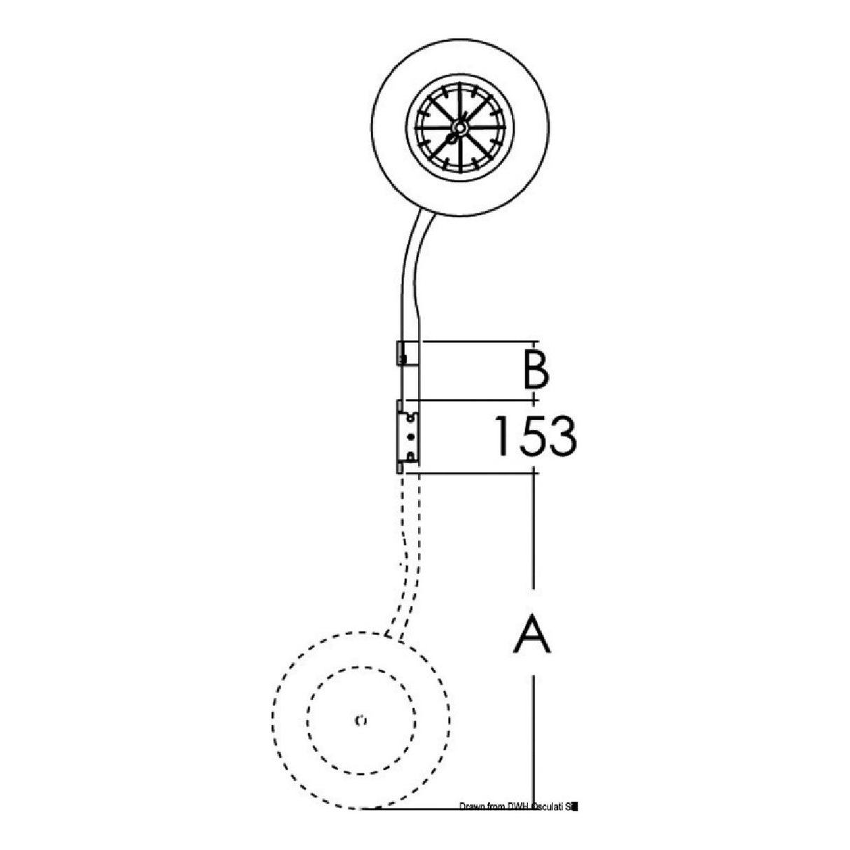 Osculati Startrad für Schlauchboote - faltbar und abnehmbar 47.368.03