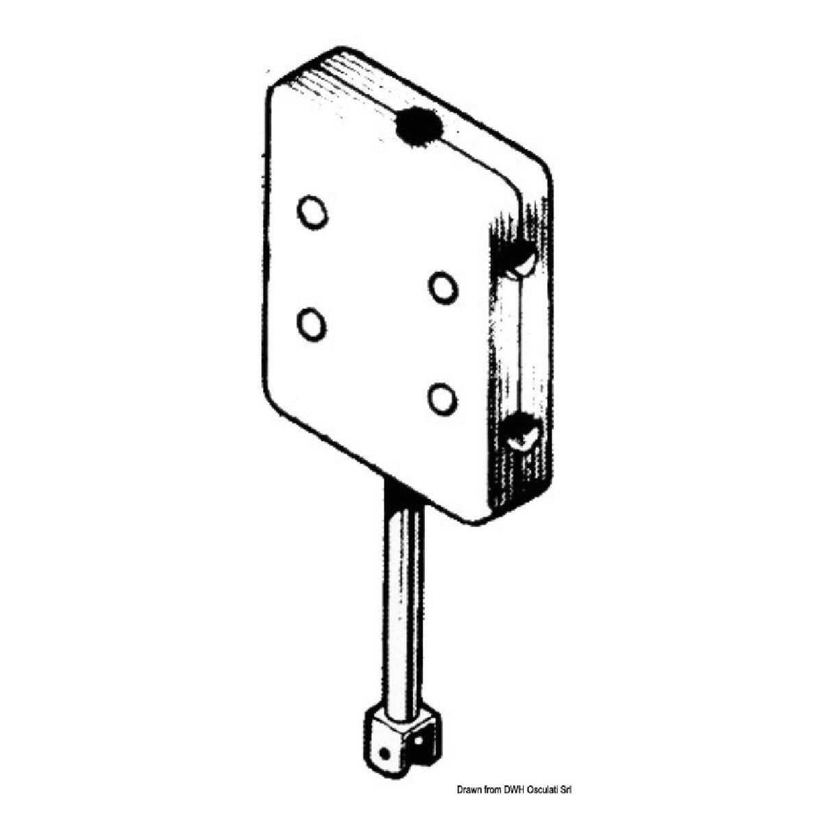 Osculati Auxiliary engine bracket for mounting on the stern pulpit 47.378.00