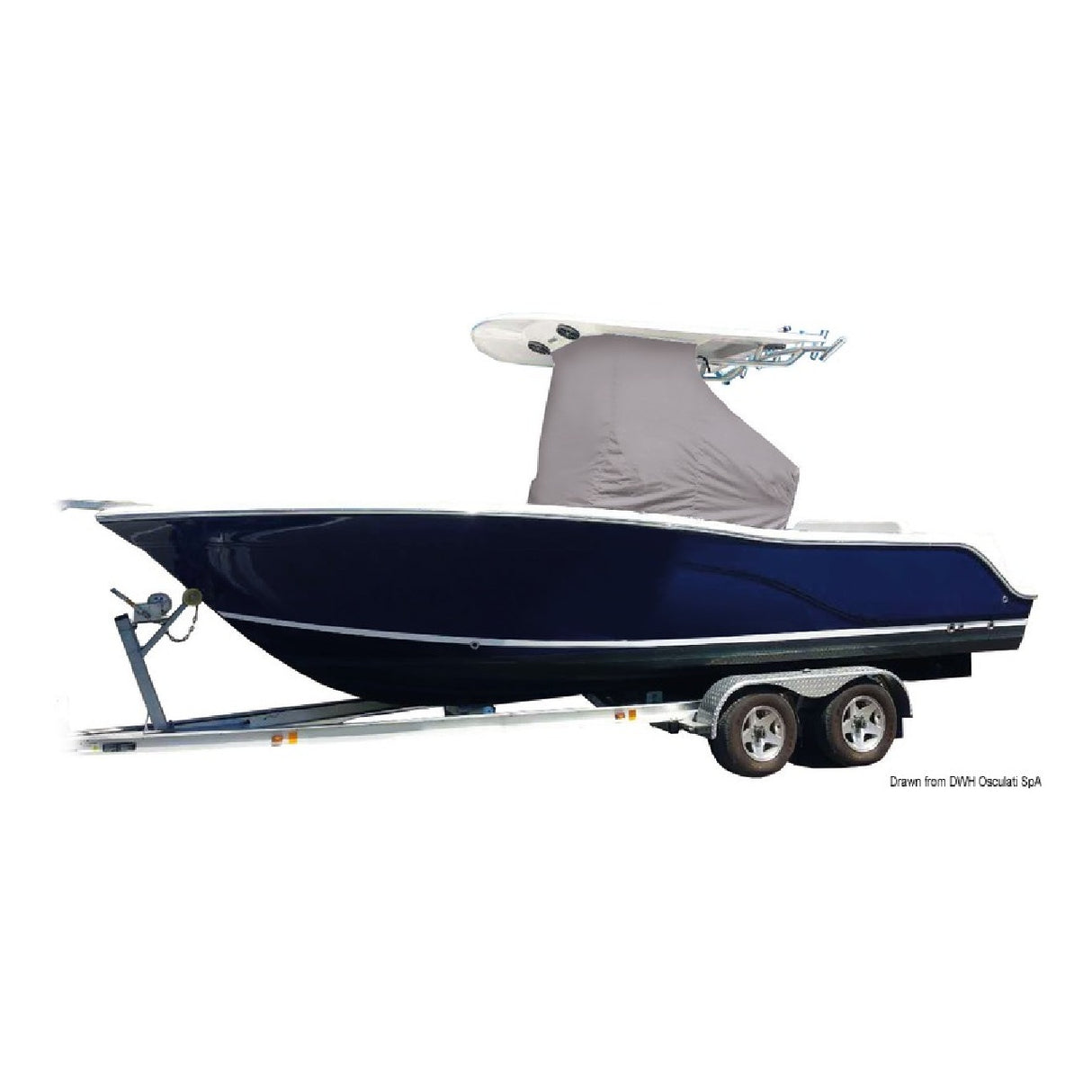 Cubierta de consola completa Oceansouth con T-Top gris