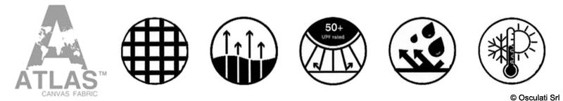 Oceansouth Tendalino anteriore estensione T-Top 200/275 cm nero
