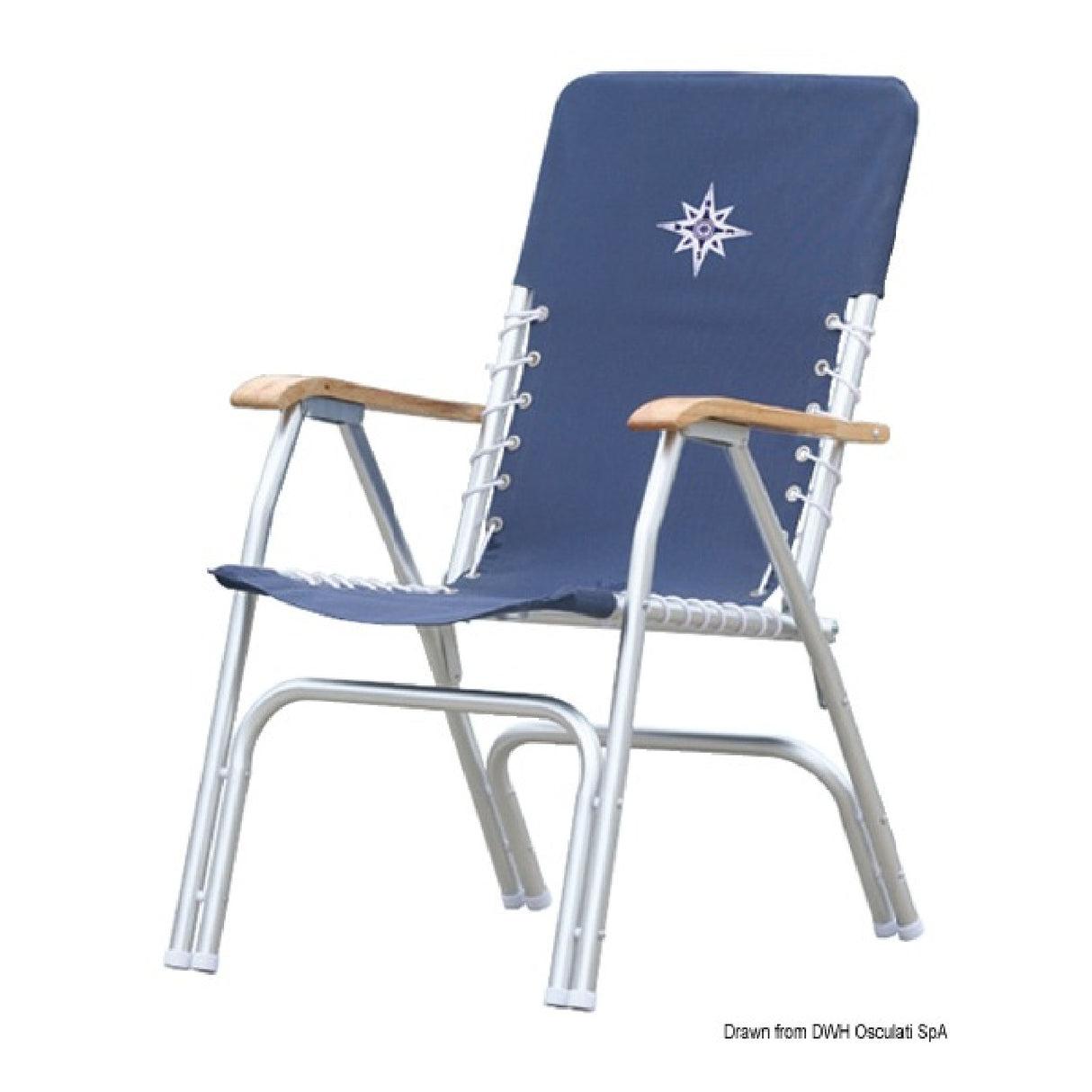Osculati Klappbarer Aluminium-Liegestuhl, Blau 48.353.05