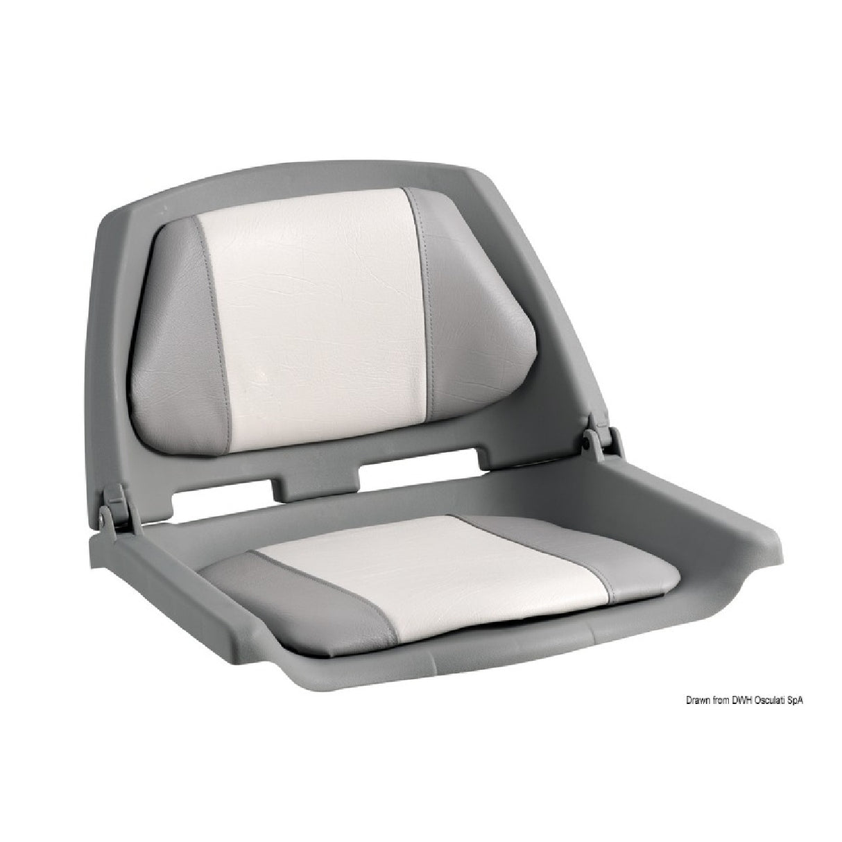 Osculati Polyethylensitz mit klappbarer Rückenlehne 48.405.00