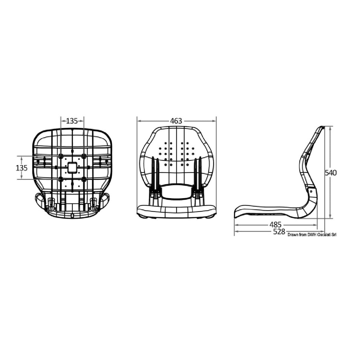 Oceansouth Sirocco Ergonomischer Sitz 48.407.01