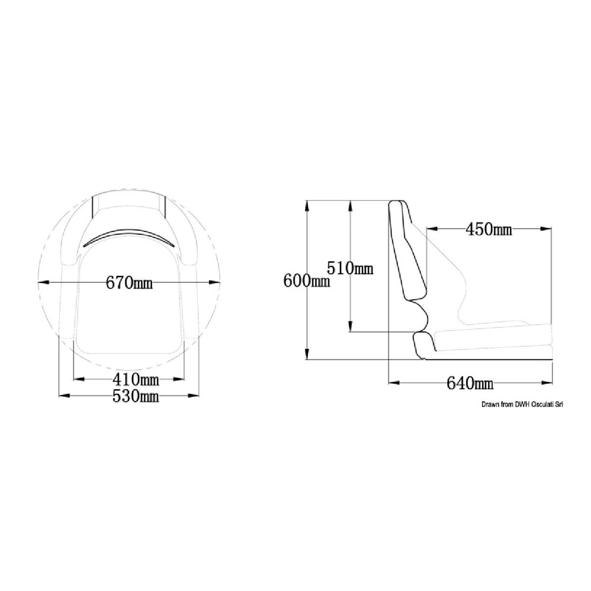 Osculati Sedile anatomico De Luxe 48.410.08