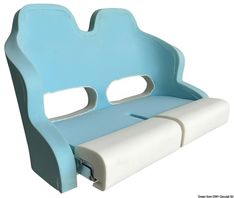 Double Anatomical Seat to be Covered Flip Up H99 70 x 46 x 96 cm Osculati 48.410.40