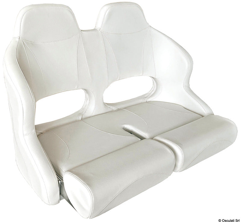 Asiento abatible anatómico doble Osculati H99 RAL 9010 48.410.41