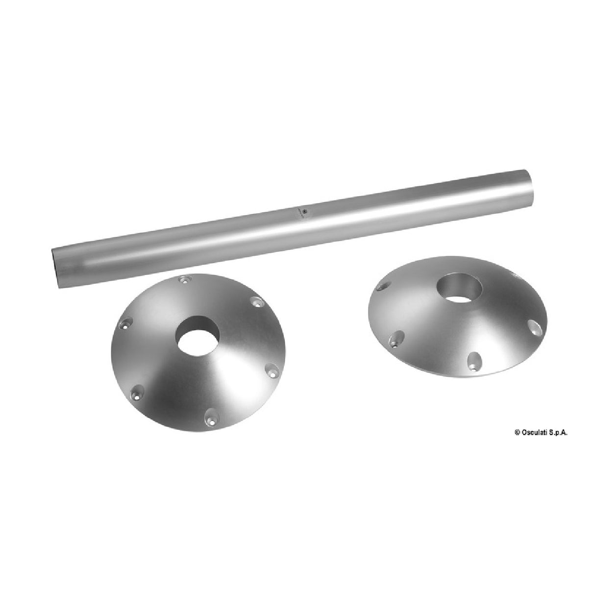 Pata de mesa de aluminio Osculati con base externa 48.418.28