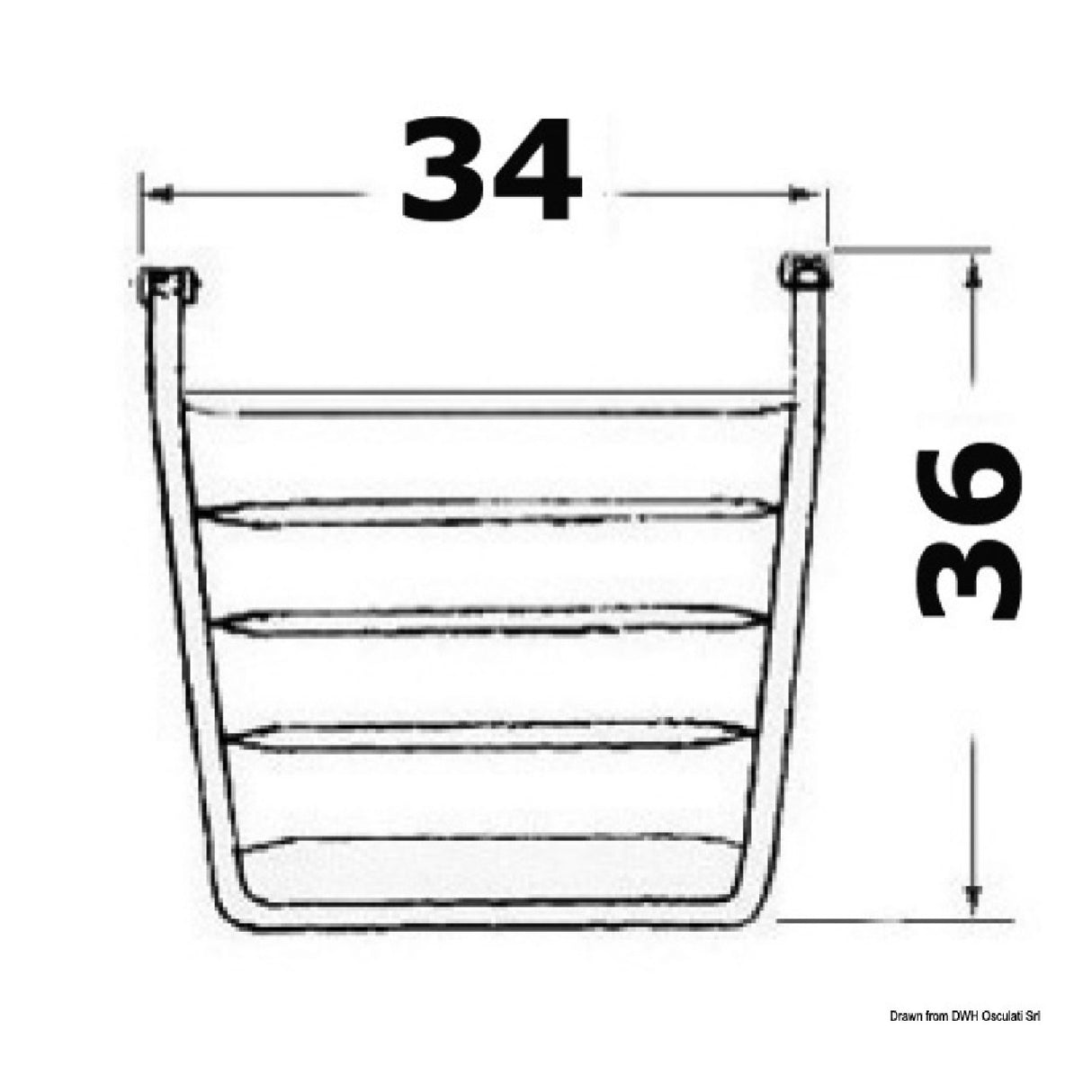 Osculati Mini plancetta di poppa 36x34 cm 48.420.08