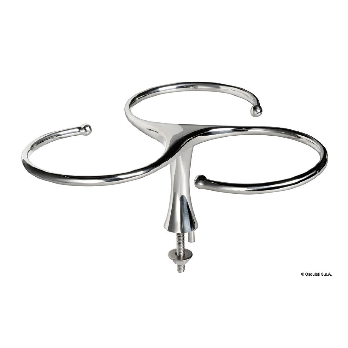 Osculati Edelstahl-Becherhalter mit Nieten 48.429.01