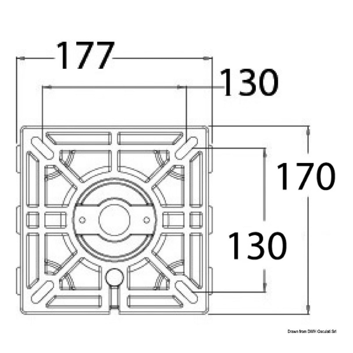 Oceansouth Supporto sedile Waverider con ammortizzatore, testa girevole e base esterna