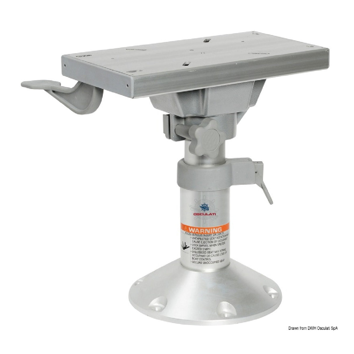 Soporte de asiento Osculati con corredera giratoria 48.710.98