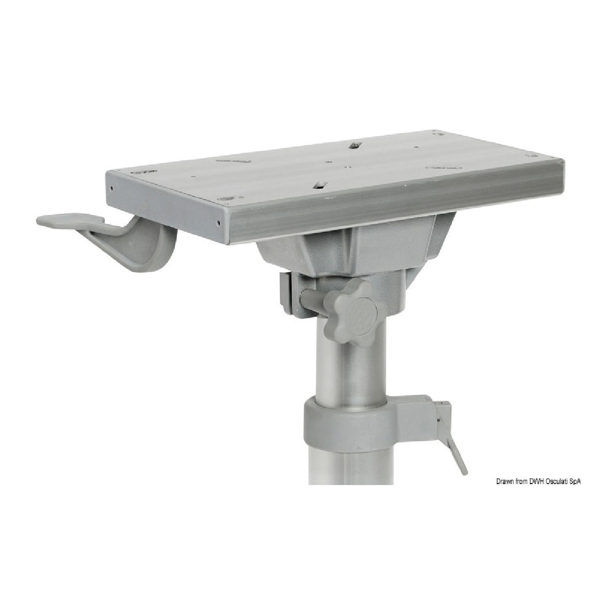 Soporte de asiento giratorio Osculati con corredera serie 48.711.xx 48.711.00