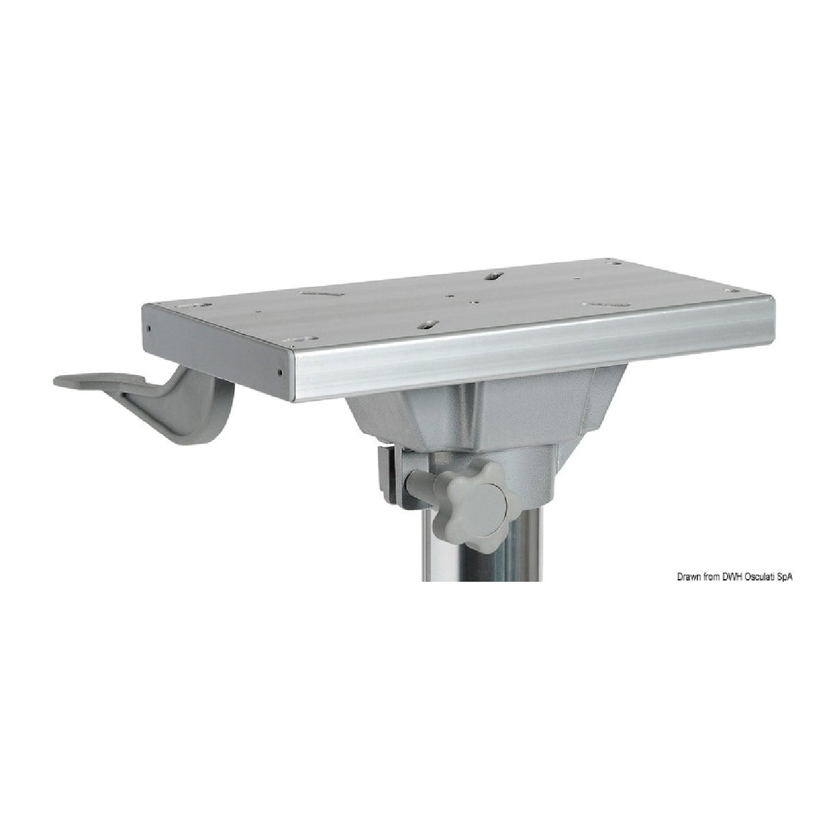 Soporte de asiento giratorio Osculati con corredera serie 48.712.xx 48.712.00