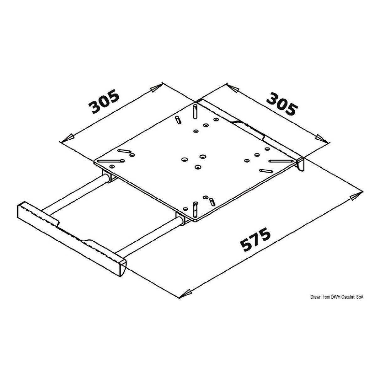 Osculati Sliding slides for folding tables 48.724.01