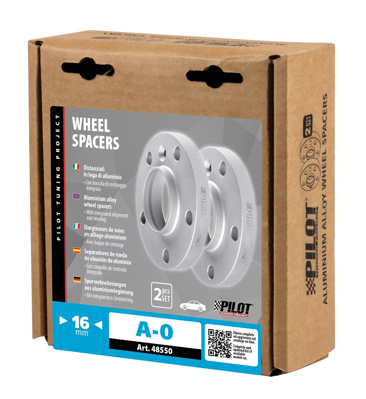 Lampa Distanziali Ruota Alluminio 16 mm Smart Fortwo e Roadster - Kit 2 pz