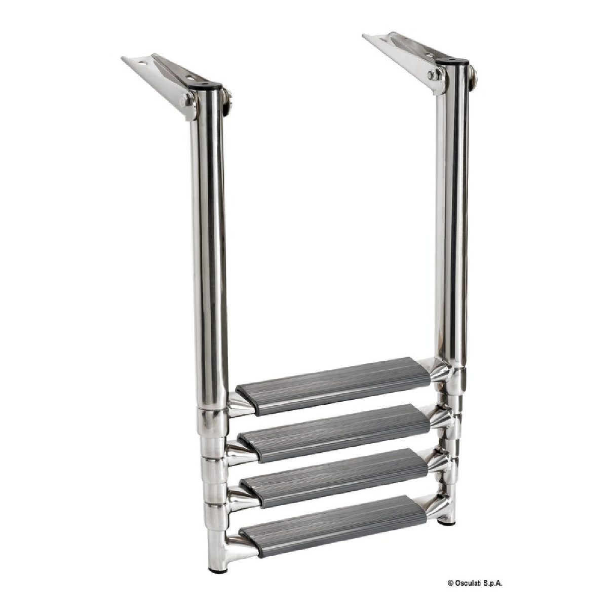 Osculati Scaletta telescopica per plancetta con tubi ovali e con gradino maggiorato 49.555.03