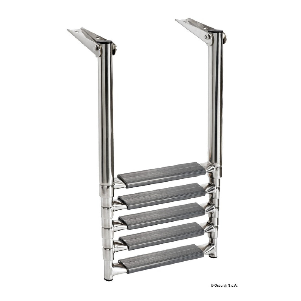 Osculati Scaletta telescopica per plancetta con tubi ovali e con gradino maggiorato 49.555.03
