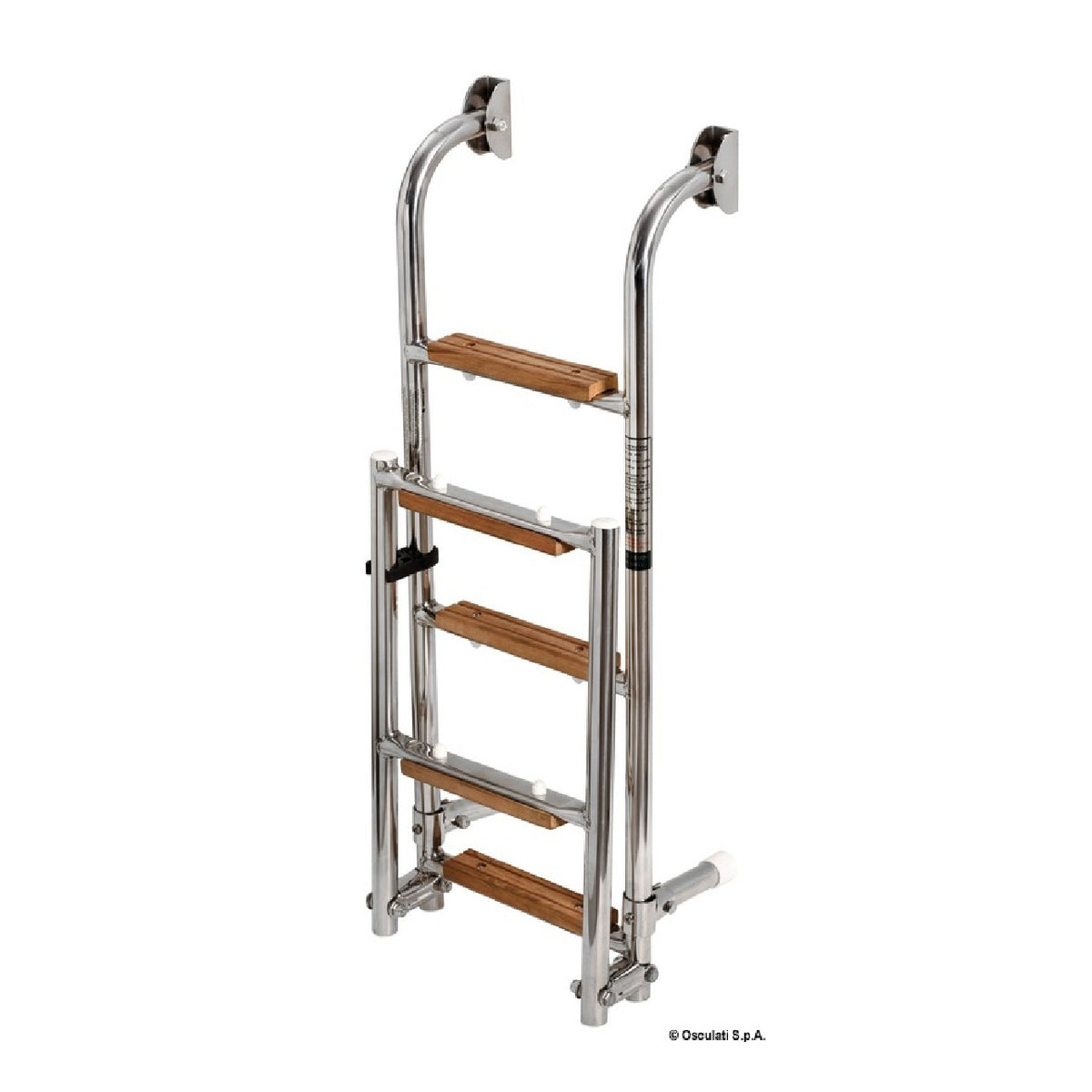 Escalera de acero inoxidable/madera Osculati 49.566.03