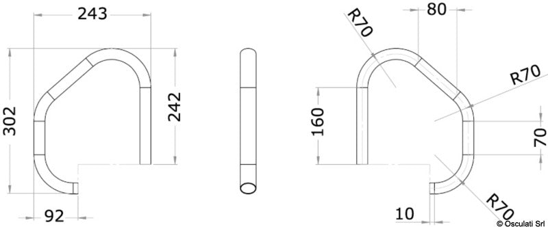 Osculati Maniglia di risalita a sez. ovale small 49.570.01