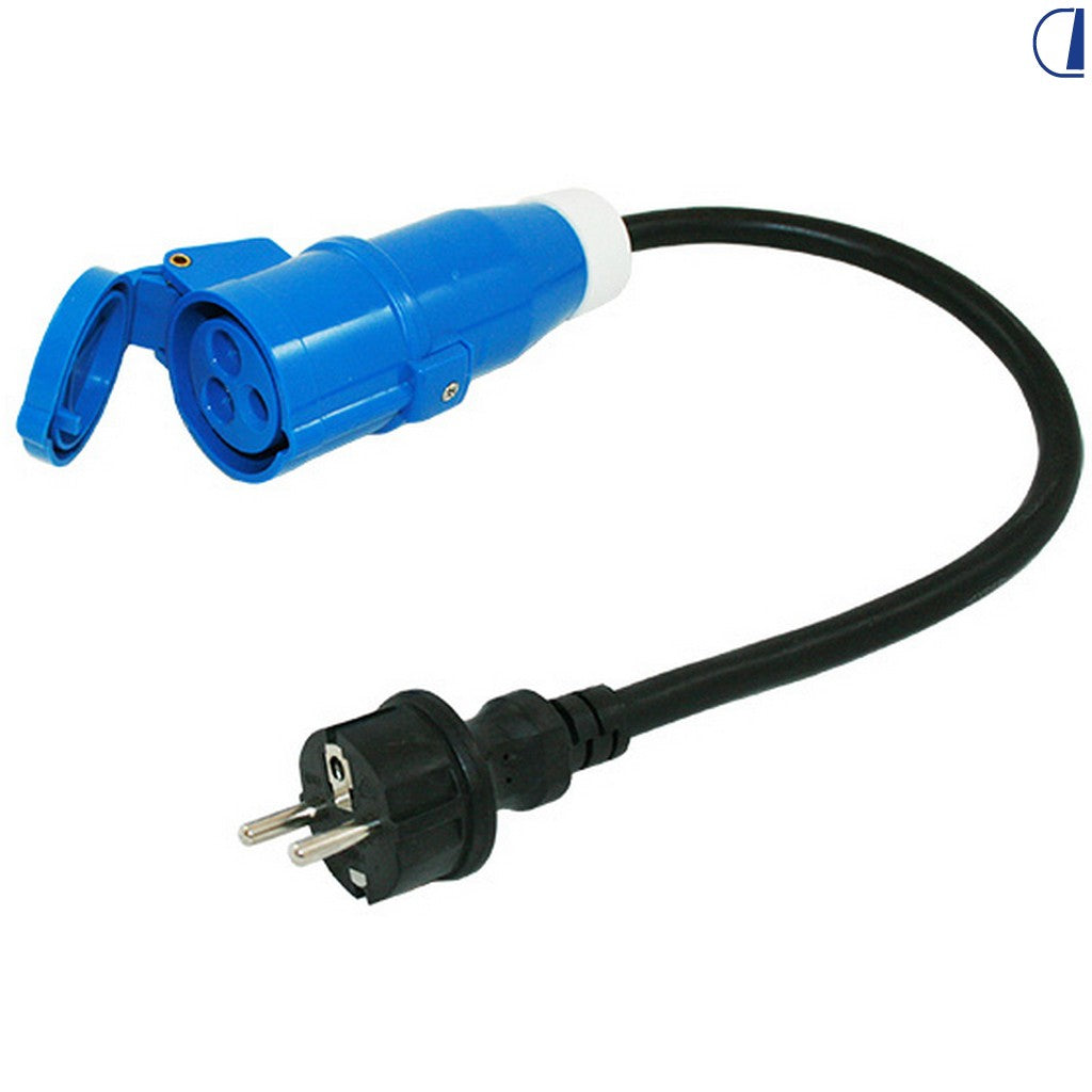 Di-Tec Cavo adattatore Schuko – CEE 0,5 m 3x 2,5 mm²