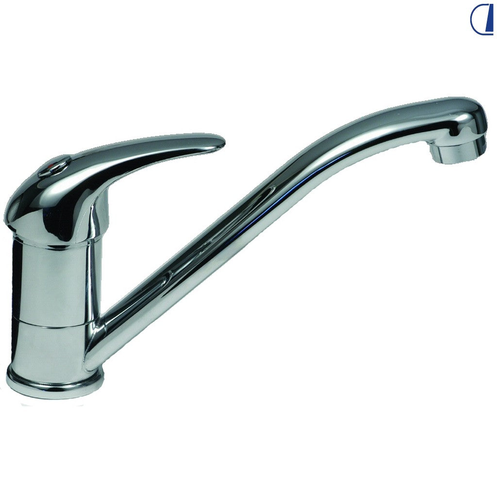Di-Tec Miscelatore monoleva cromato canna 17 cm con flessibili JG