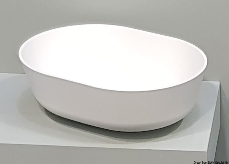 Osculati Lavello barca semiovale in Ocritech bianco 350x260 50.184.01